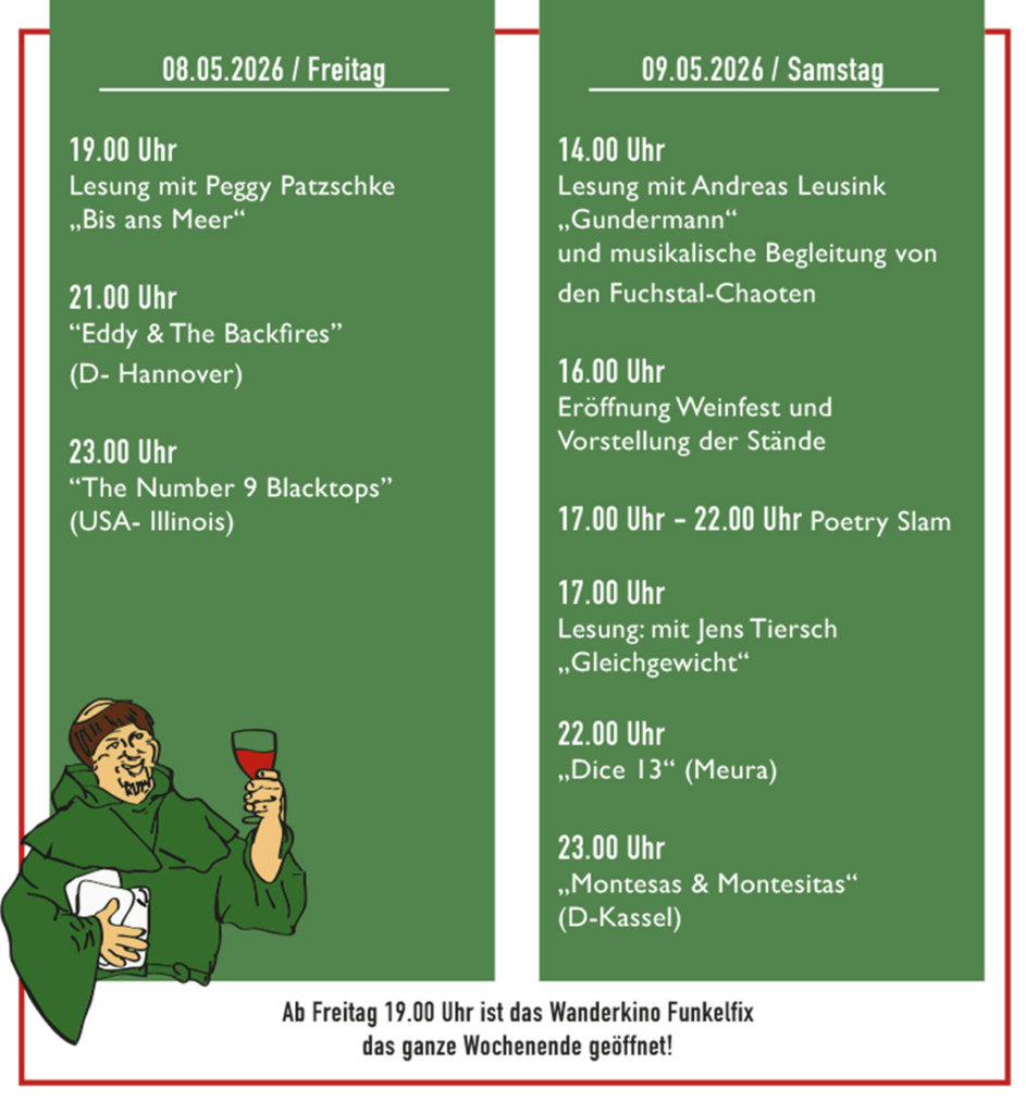 Weinfest Mönchgrün 2026, Programm